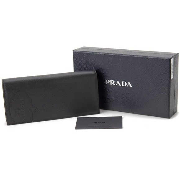 Prada Saffiano Nero Black Long Wallet Inside - Picture 5 of 5